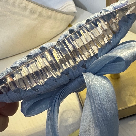 Shimmering Light Blue Hair Bow - Picture 5 of 6